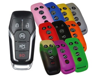 2-Pack Keyless Entry Remote Key Fob Rubber Cover fits Ford Lincoln Mustang Explorer 2015 2016 2017 F150 part# FRDB85