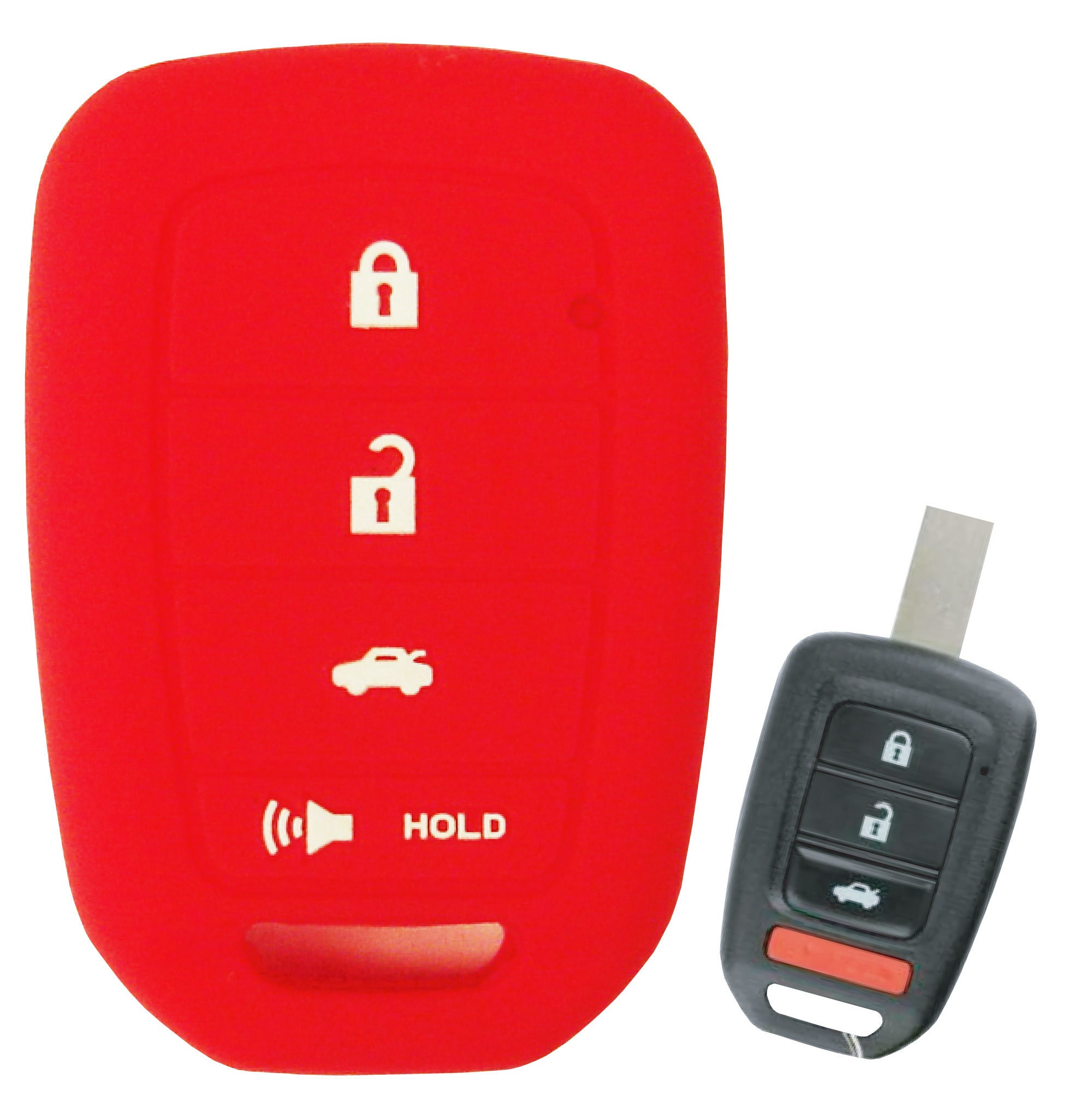 thumbnail image 2 of Black Replacement Key Fob Case Cover For Honda 2-Button Remote – Fits Civic, CRV, HRV, Accord, Jazz 2 of 6
