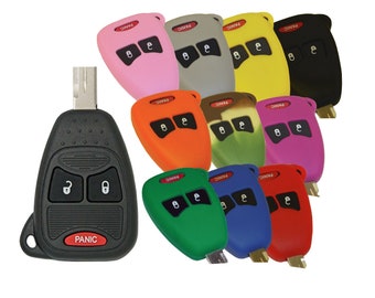 2-Pack Dodge Chrysler JEEP RAM Keyless Entry Remote Key Fob Rubber Cover for Dakota Wrangler DDGA55