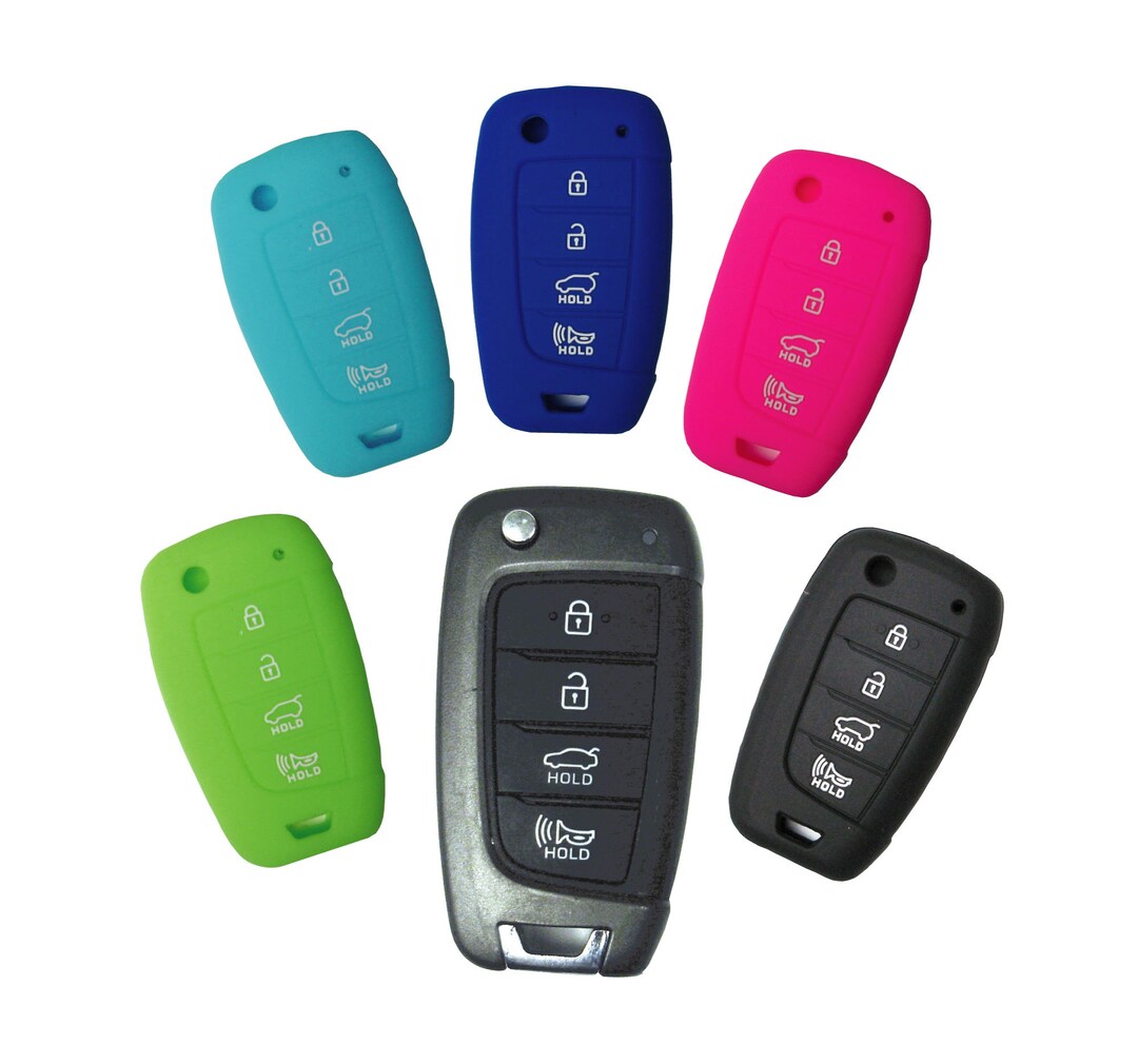 Aazon.co: Key Fob Cover Fit for Hyundai Sonata Santa Fe Tucson Soft