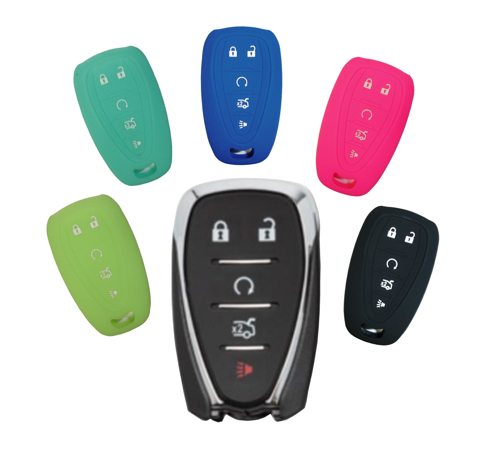 Cubierta de goma para control remoto de llave de entrada sin llave, compatible con Chevrolet, Chevy, Malibu, Cruze, Camaro, Traverse, pieza n.° GMC125N