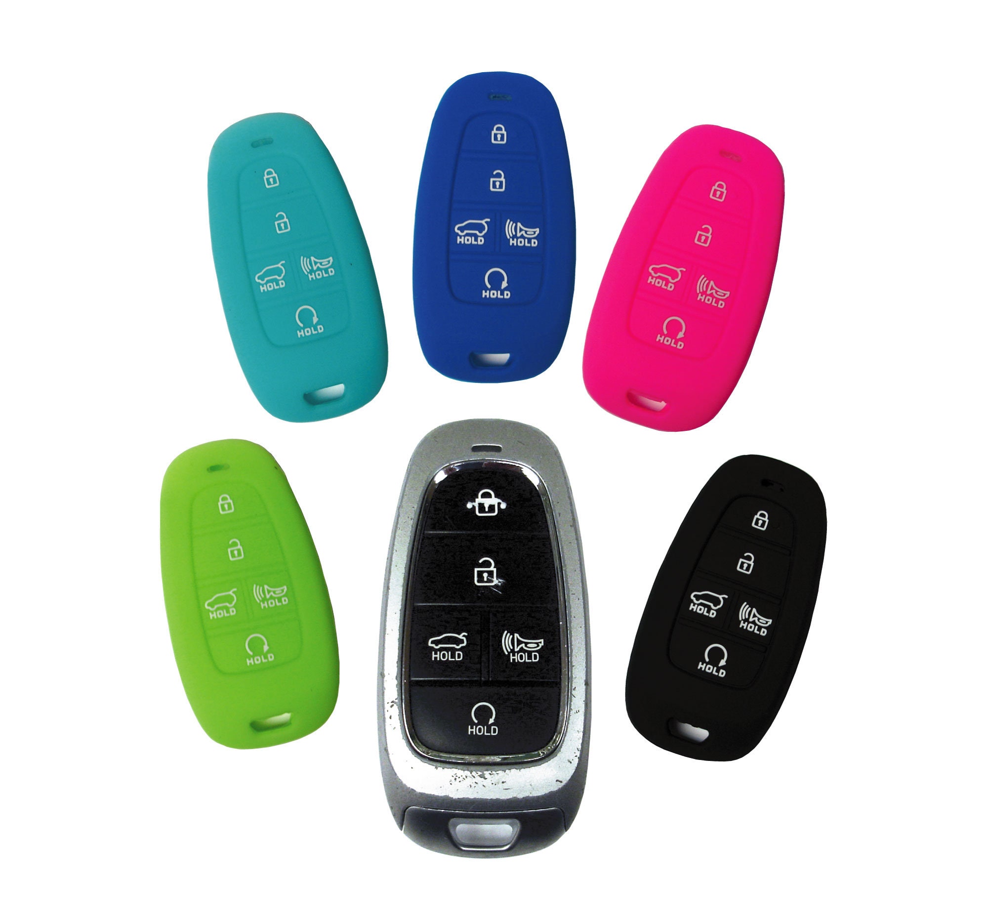 Hyundai Series [3] Key Fob Cover Premium Leather Keyless Remote Car Ke –  Leather Brut