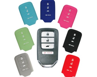 2-Pack Keyless Entry Key Fob Silicone Rubber Remote Cover Fits Honda Civic Accord Insight Pilot part# HNDAD104N