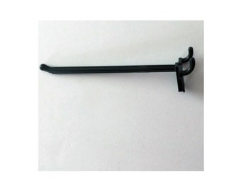 50 plastic black peg pegboard hooks 4 inches long by 1/8 thick for display rack.