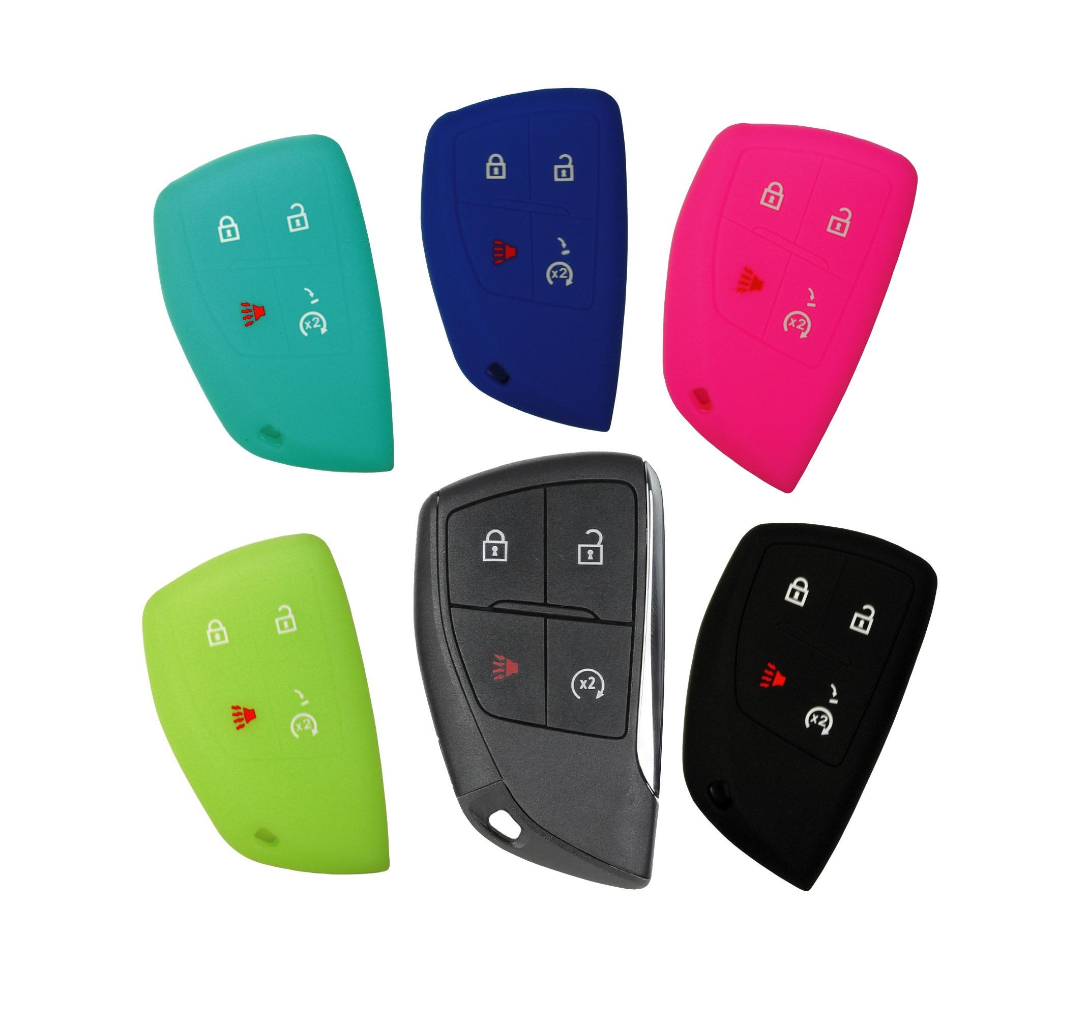 Keyless Entry Key Fob Silicone Rubber Remote Cover Fits Chevrolet GMC Chevy 2026 2025 2024 2023 part# GMC214N