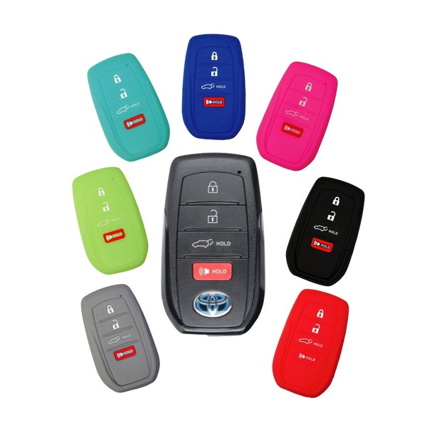 Keyless Entry Key Fob Rubber Remote Cover Fits Toyota 2023 2024 Crown Corolla Grand Highlander Land Cruiser Sequoia Venza part# TYOTAG194N