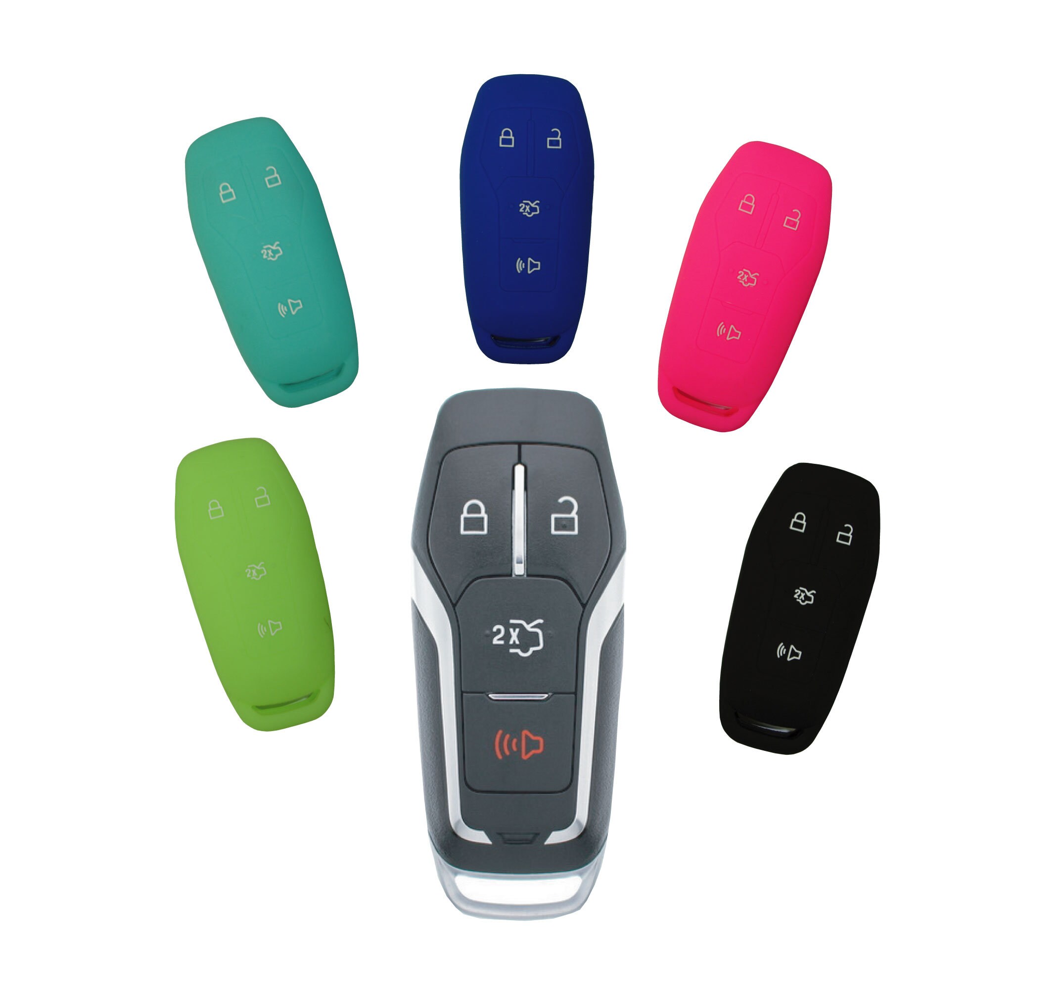 Keyless Entry Key Fob Silicone Rubber Remote Cover Fits Ford F150 Mustang Explorer Edge Without Remote Start 2016 2017 Part FRDB104N Etsy
