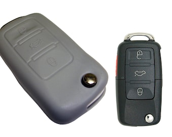 Couvre-porte-clés en caoutchouc à distance d'entrée sans clé Volkswagen pour Golf Rabbit Toureg Gti Beetle Passat VWH14
