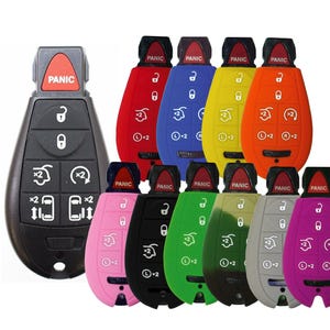 Key Fob Keyless Rubber Remote Cover Fits Dodge, Chrysler, Jeep, Ram Challenger Charger 300 Cherokee RAM 2013 2014 2015 2016 part# DDGA66N