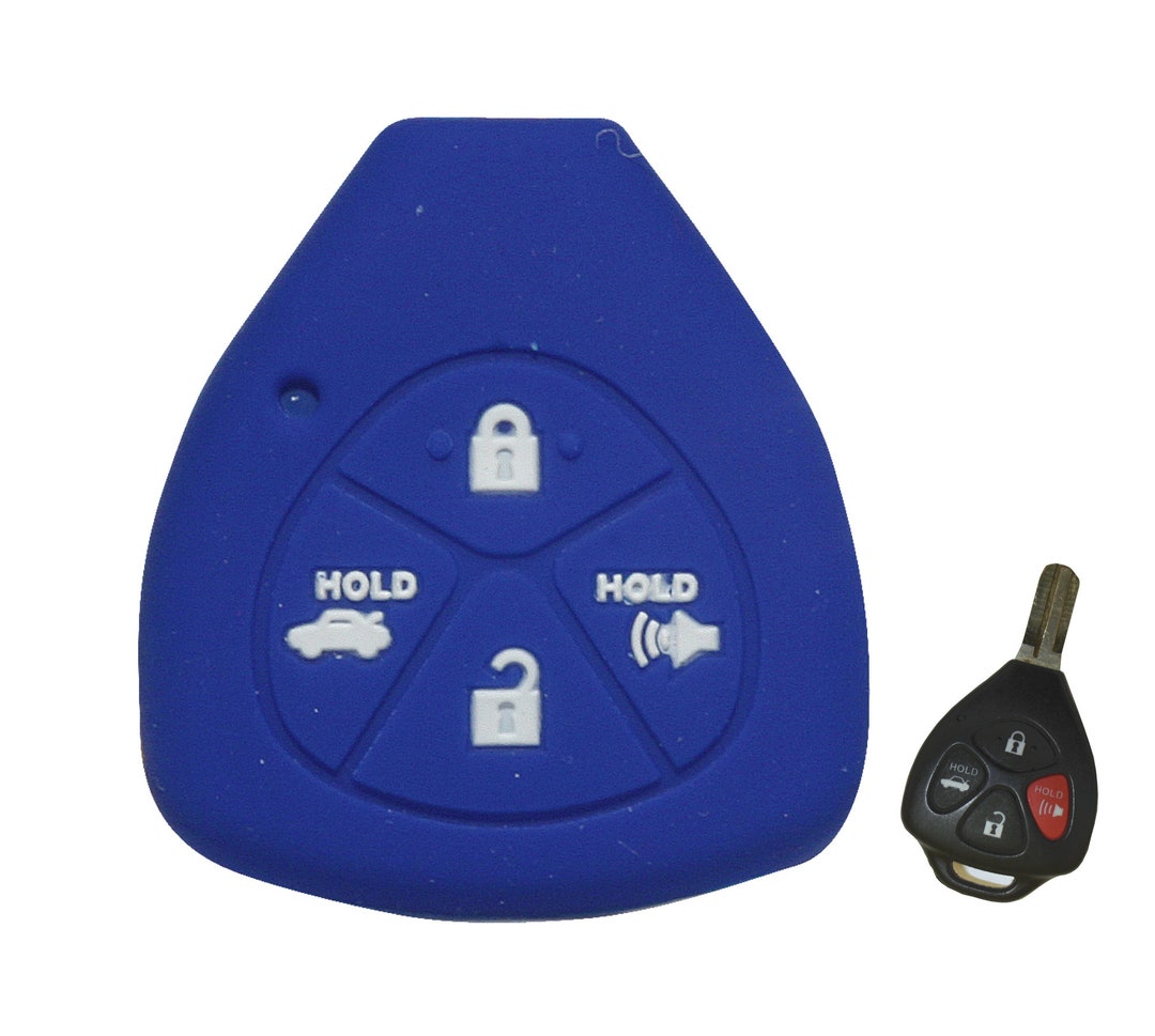 thumbnail image 2 of Black Rubber Key Fob Cover For Toyota (2024-2025) | Protective Skin For Corolla, Tacoma & More | TYOTAG203N 2 of 6