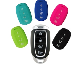 Hyundai Keyless Entry Remote Rubber Key Fob Cover Santa Fe Accent Kona 2020 2021 HYKIK94N