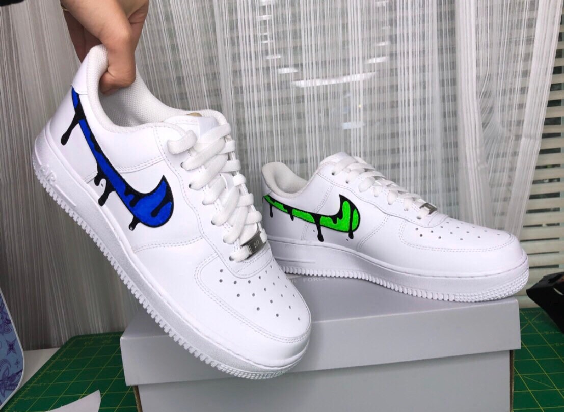 nike air force 1 with neon swoosh