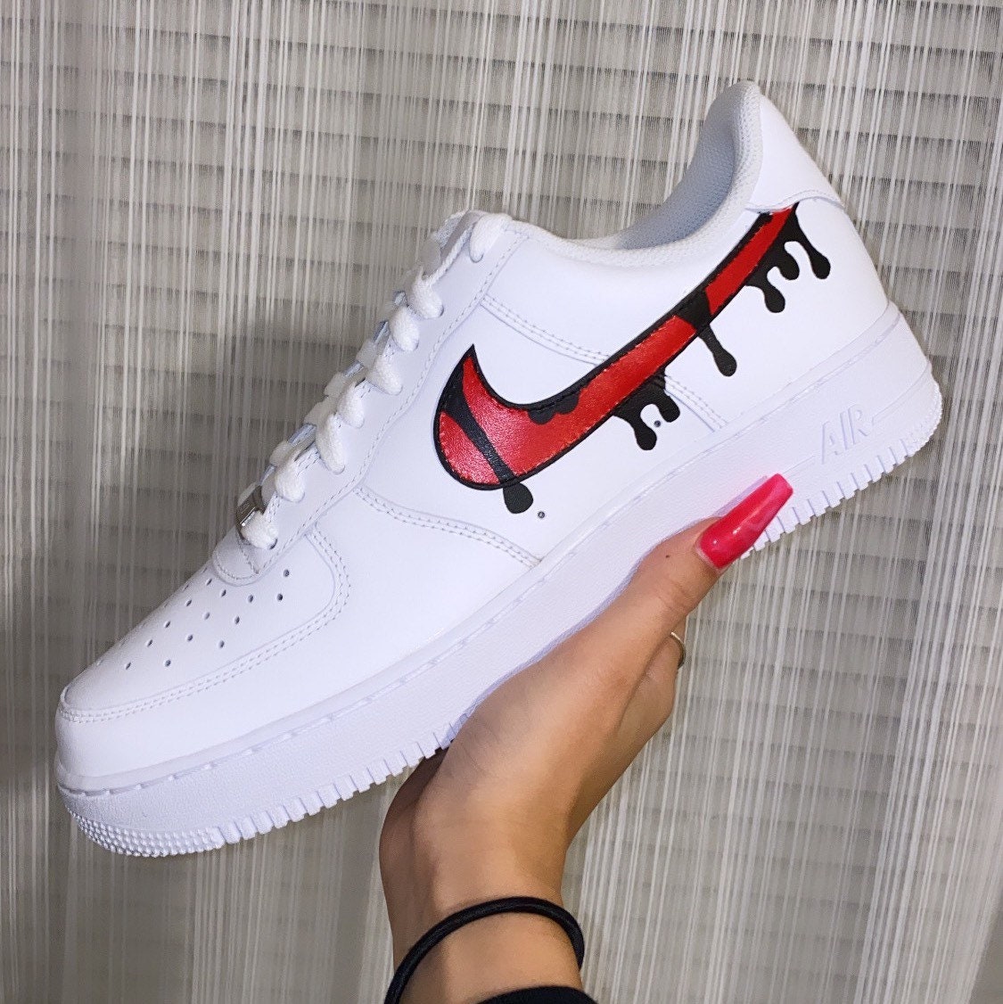nike air force 1 with neon swoosh