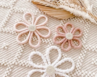 Flower Wall Hanging Trio | Girls Room decor,  kids Wall Hanging , Nursery, Playroom, Baby Girls Room, New Born Gift, Wildflower Wall Art