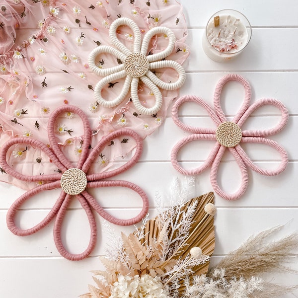 Flower wall Hanging | Arabella Wildflower Trio | Kidsroom decor | girls room decor | flower | kids wall art | kids styling