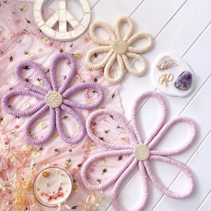 Flower Wall Hanging | Whimsical Trio | Girls room | kids decor  | wall decor | kids bedroom | Nursery decor | Girls room decor |