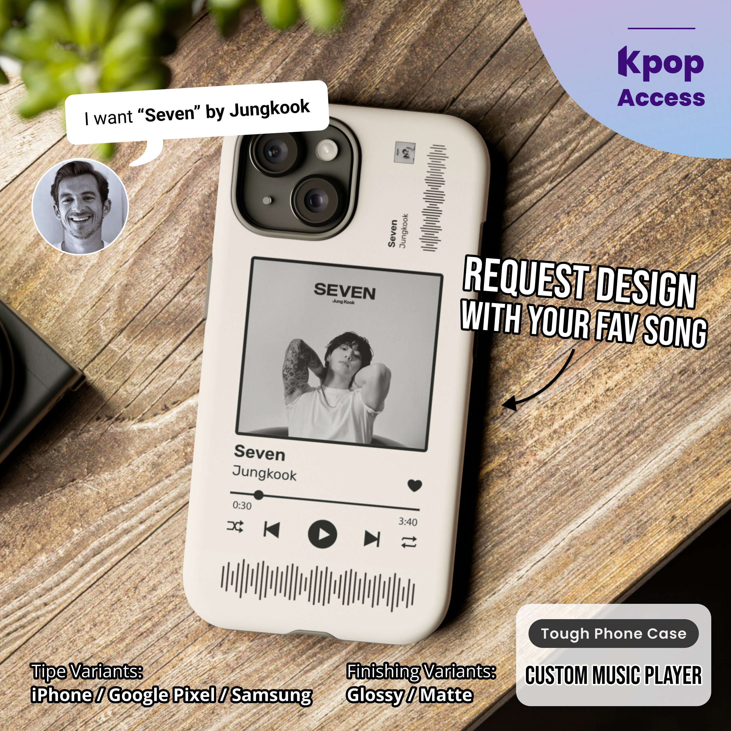 Phone Case Epaper Custom K-pop Album Music Player Phone Case: Tough Fan Gift - Etsy