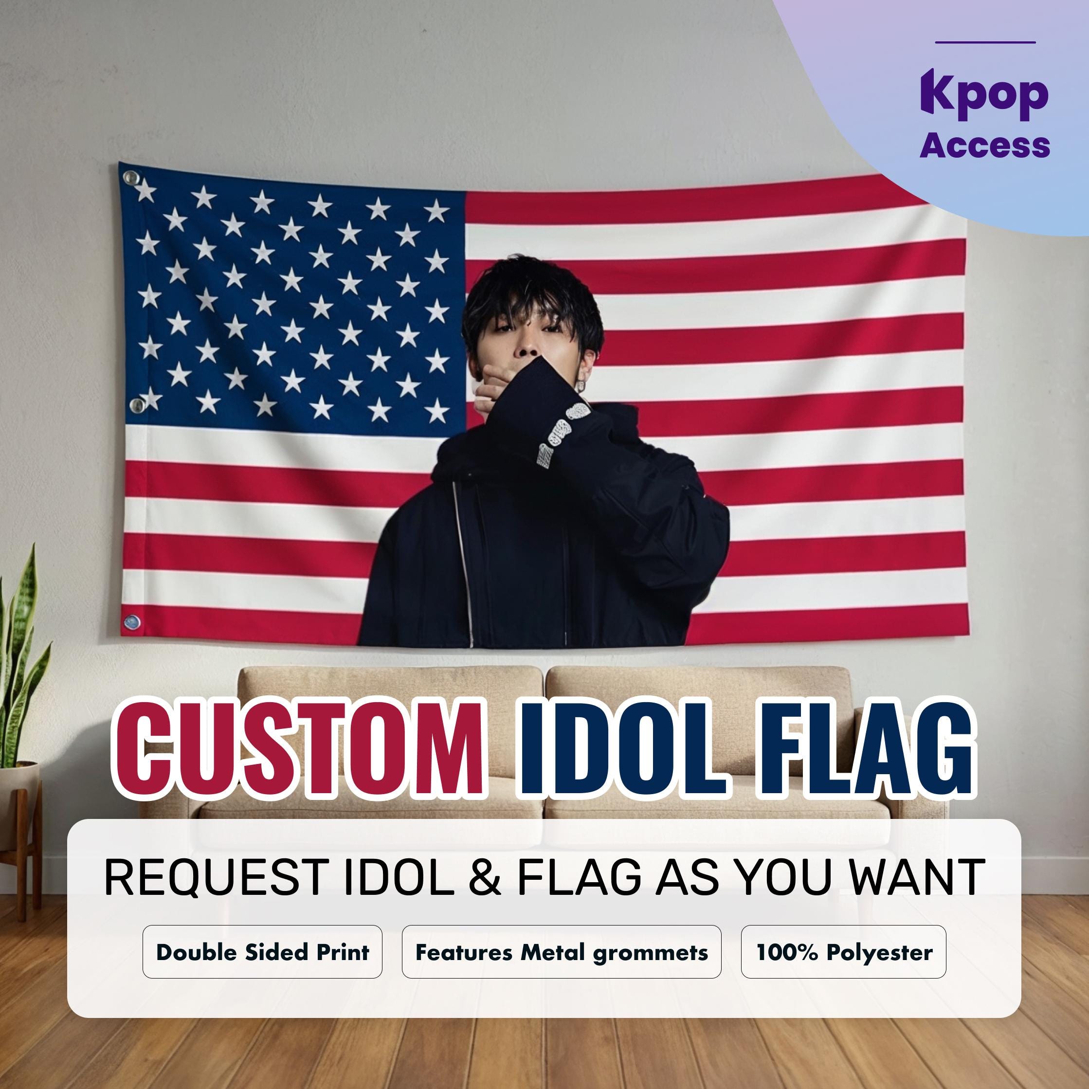 Custom Idol Flag Double Sided Print | Home Room Decor - Etsy