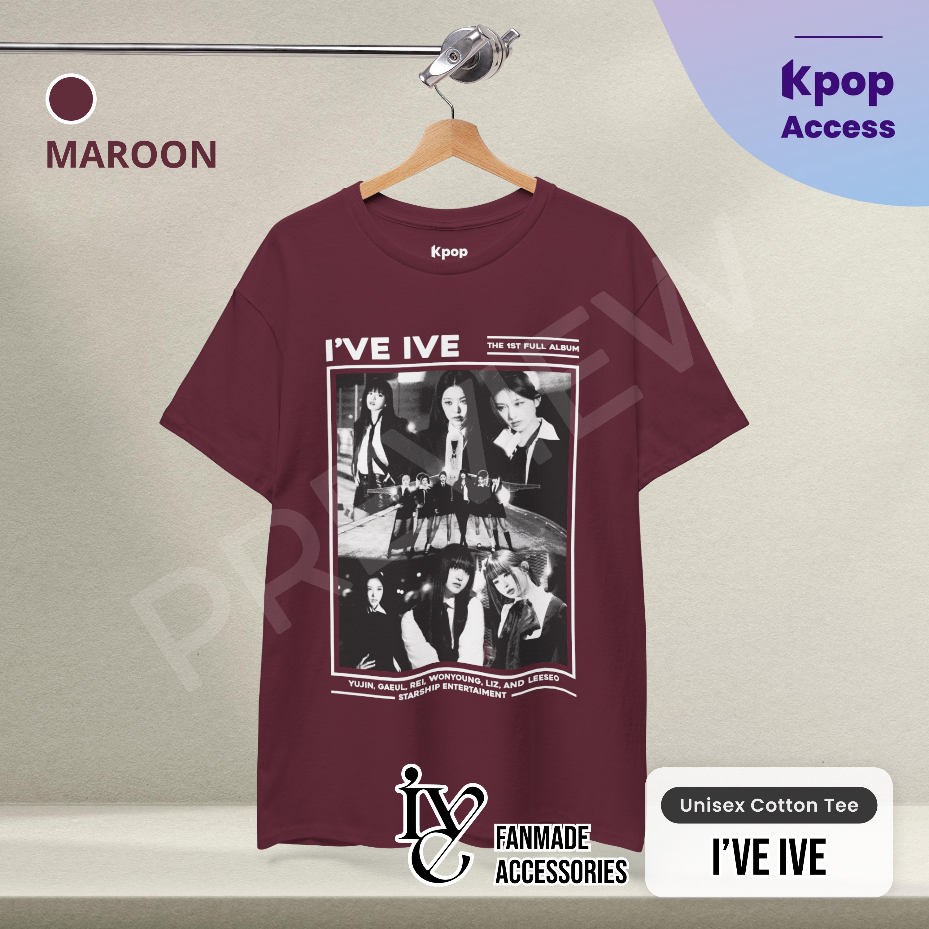 IVE Kpop T-shirt: Unisex Heavy Cotton Tee, Fanmade Merch - Etsy