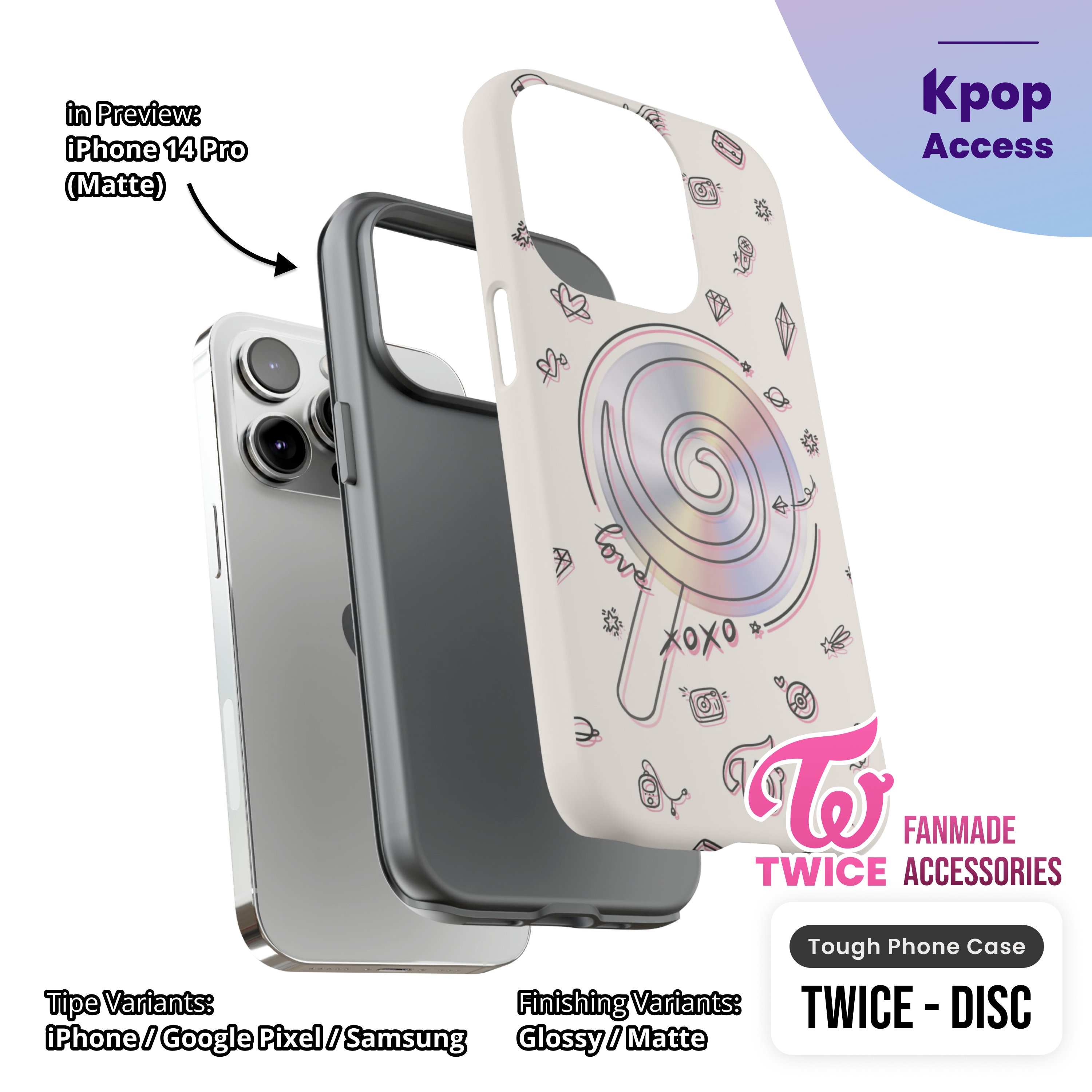 TWICE Disc Edition Phone Case: Kpop Fanmade Merch - Etsy