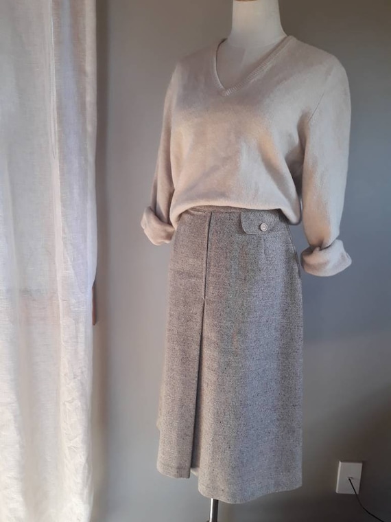 Vintage Tweed High Waisted Skirt S