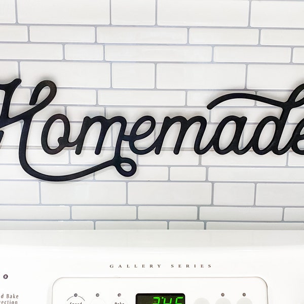 Homemade Word Cutout, Kitchen Decor, Kitchen Wall Art, Modern Farmhouse Decor, Kitchen Wall decor, Wood Cutout