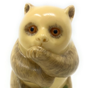 Panda Bear and Bamboo Rein Statue - Collectable - China