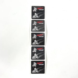 Vintage 1990s D.A.R.E Stickers - Set of 5 - Black Sticker, Red DARE, and Lion - Sold in Sets of 5