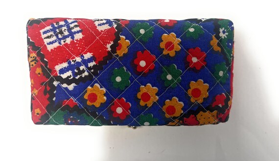 Vintage Patchwork Compact Purse Catch All & Coin … - image 9