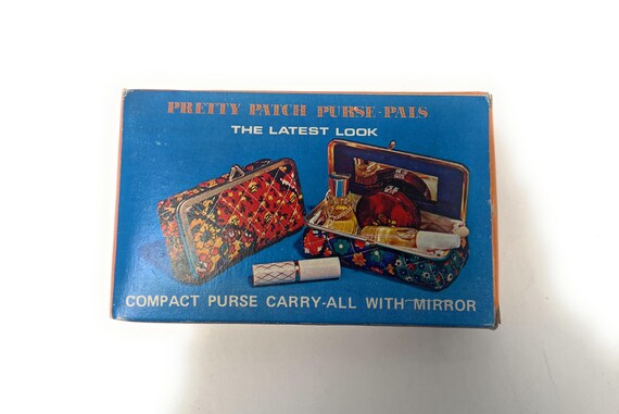 Vintage Patchwork Compact Purse Catch All & Coin … - image 2