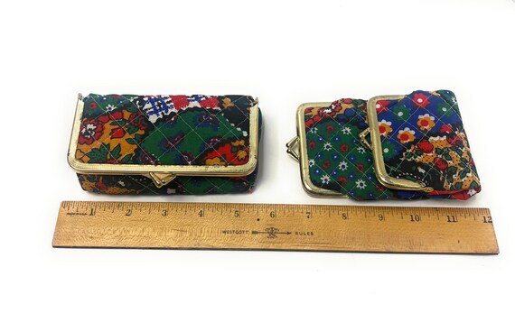 Vintage Patchwork Compact Purse Catch All & Coin … - image 7