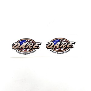 Vintage D.A.R.E Stickers - American Flag - Sold in Sets of 2 - Vintage Stickers