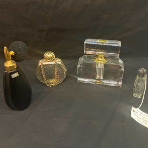 Empty Vintage Perfume Bottles - Lot of 4 - Fragrance Bottles - Glass