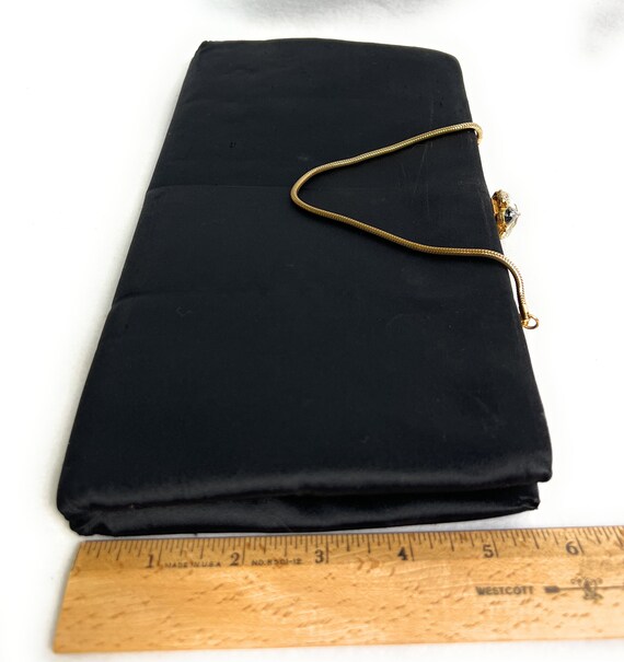 Vintage Clutch / Handbag - After Five - Black wit… - image 7