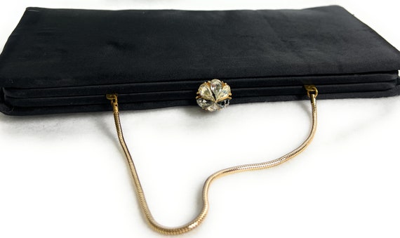 Vintage Clutch / Handbag - After Five - Black wit… - image 1