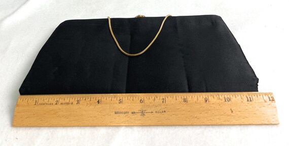 Vintage Clutch / Handbag - After Five - Black wit… - image 8