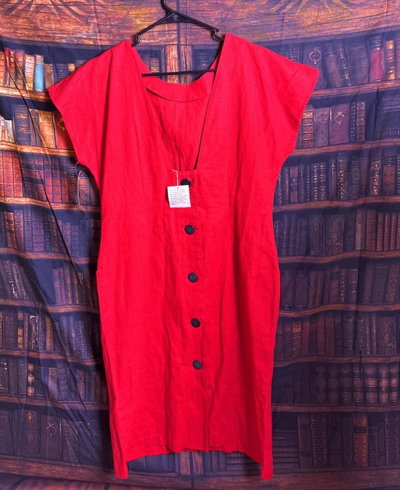 Vintage Red Dress - Avon Fashion - 1980s With Tags