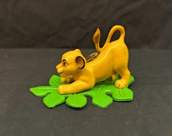 Simba Ornament on Palm Leaf - Young King Lion - Christmas Ornament