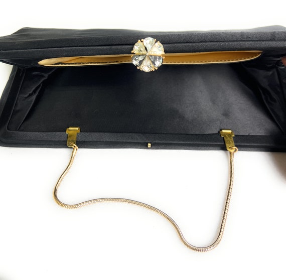 Vintage Clutch / Handbag - After Five - Black wit… - image 9