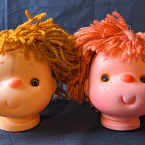 Vintage Doll Heads - 2 Heads - Doll Parts