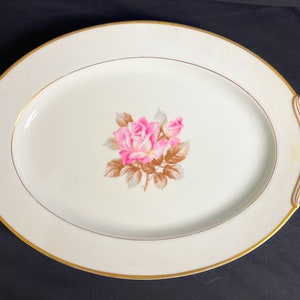 Noritake Gold Trim Serving Platter - Approx. 13.5&quot; x 10&quot;