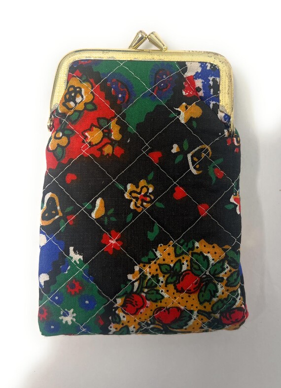 Vintage Patchwork Compact Purse Catch All & Coin … - image 5