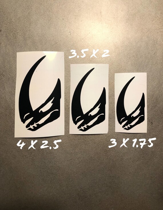 Extra Large Signet Silver Vinyl Decal Sticker mudhorn