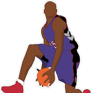 Vince Carter Dunk Sketch - Nba - Sticker