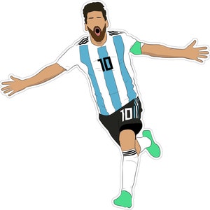 Lionel Messi "Atomic Flea" Sticker