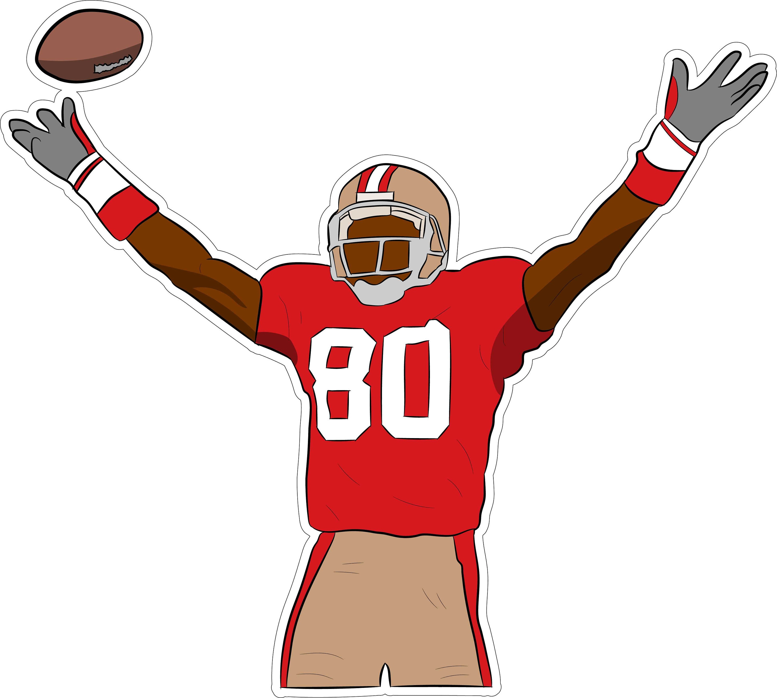 Discover Jerry Rice "Flash 80" Sticker