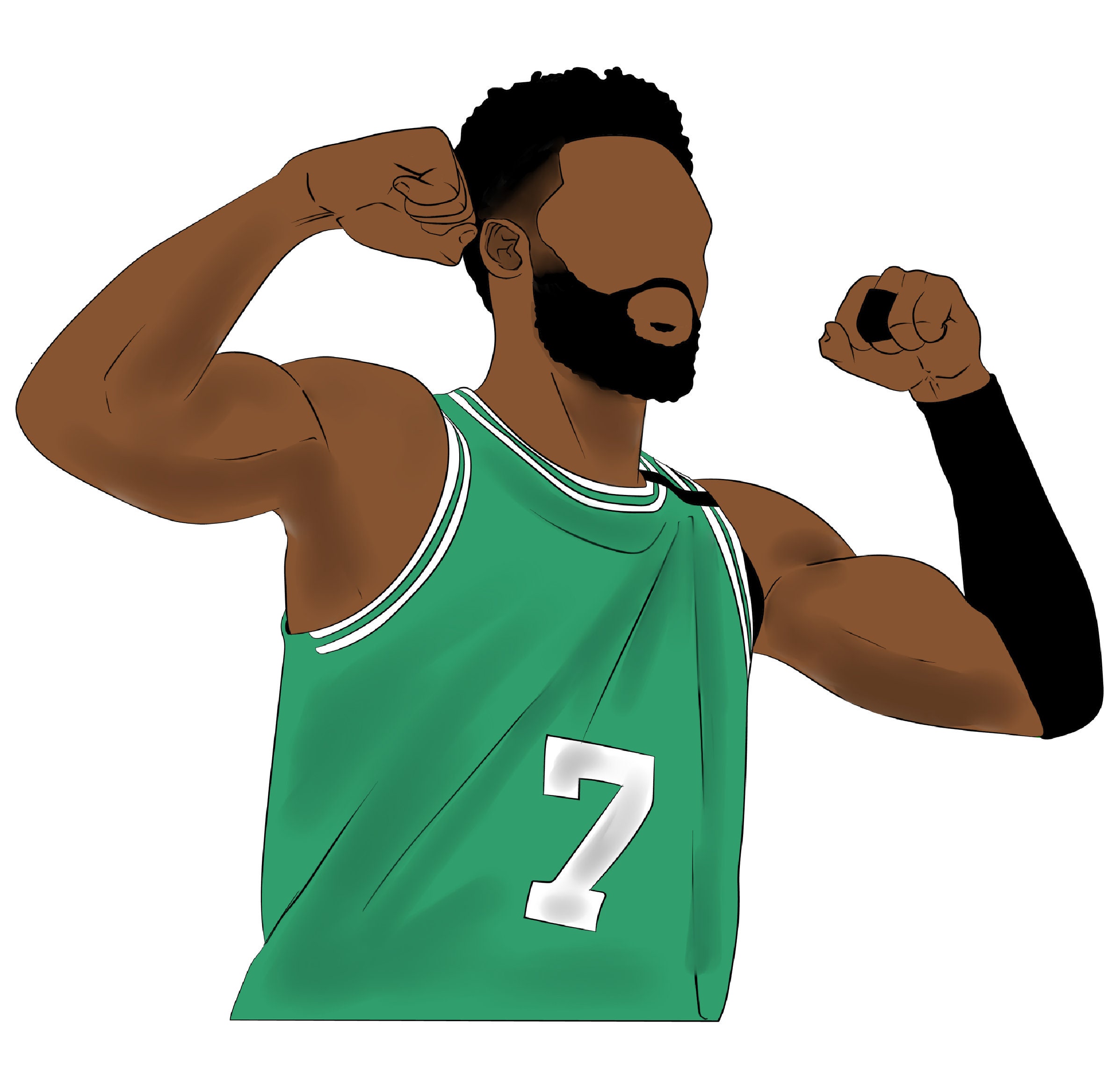 Discover Jaylen Brown "JB7" Sticker