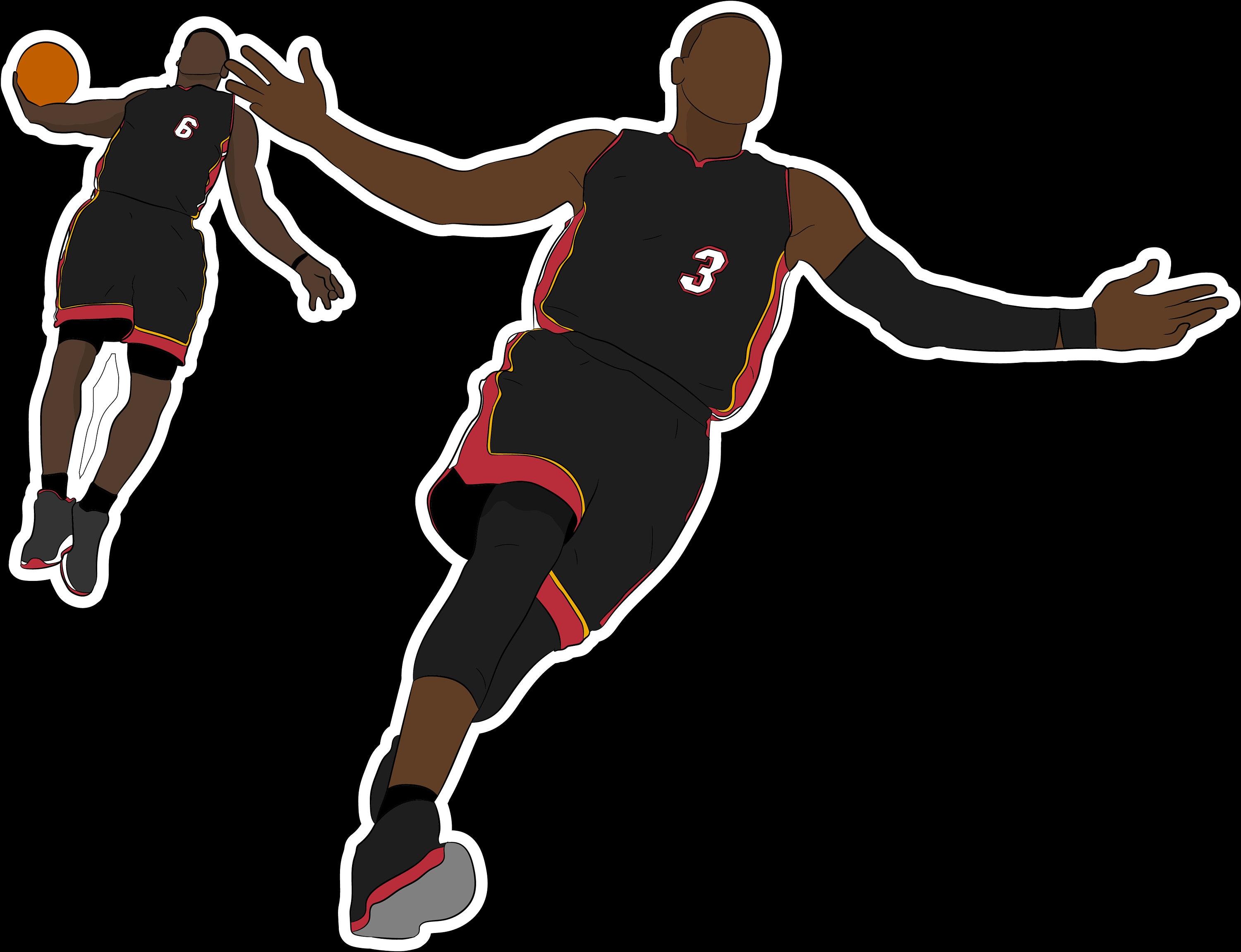 Lebron James Miami Heat Vinyl Wall Art Decal