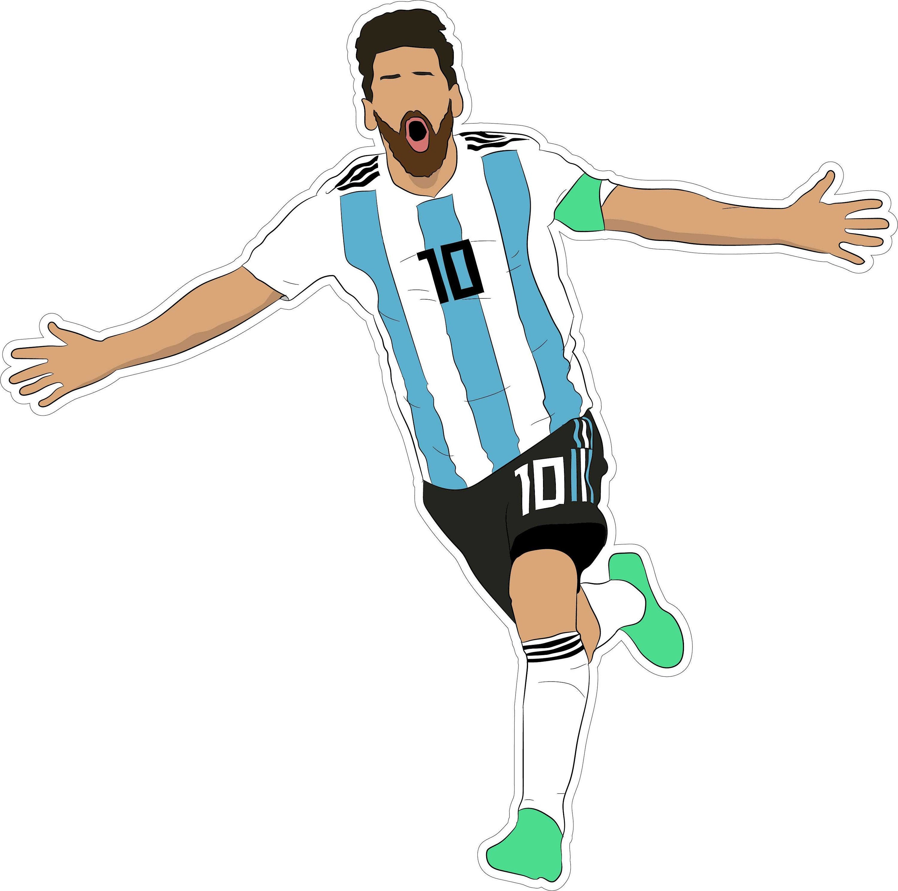 Lionel Messi atomic Flea Sticker - Etsy