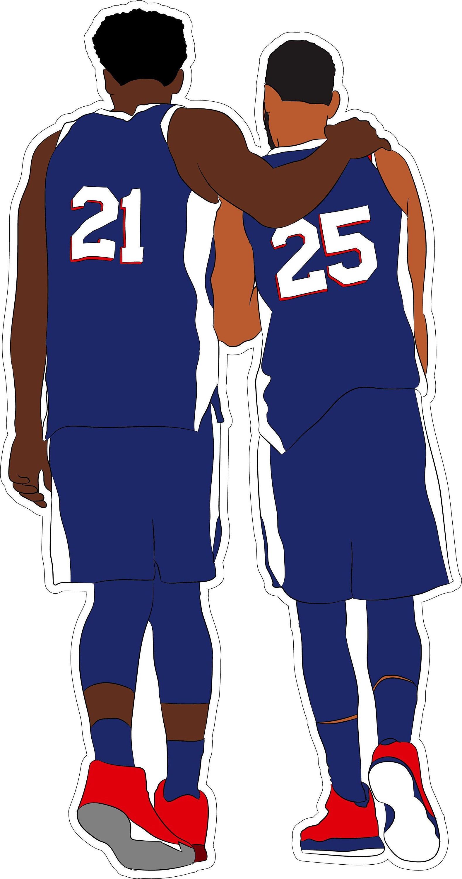 Ben Simmons Joel Embiid East Beasts Sticker Etsy Ben Simmons Joel Embiid East Beasts Sticker Etsy